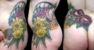 custom tattoos_New England Flower Hip